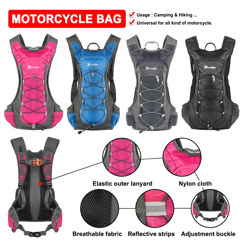 Cycling Gear Organizer Bag - Motorcycle Backpack Travel Storage Rucksack Camping