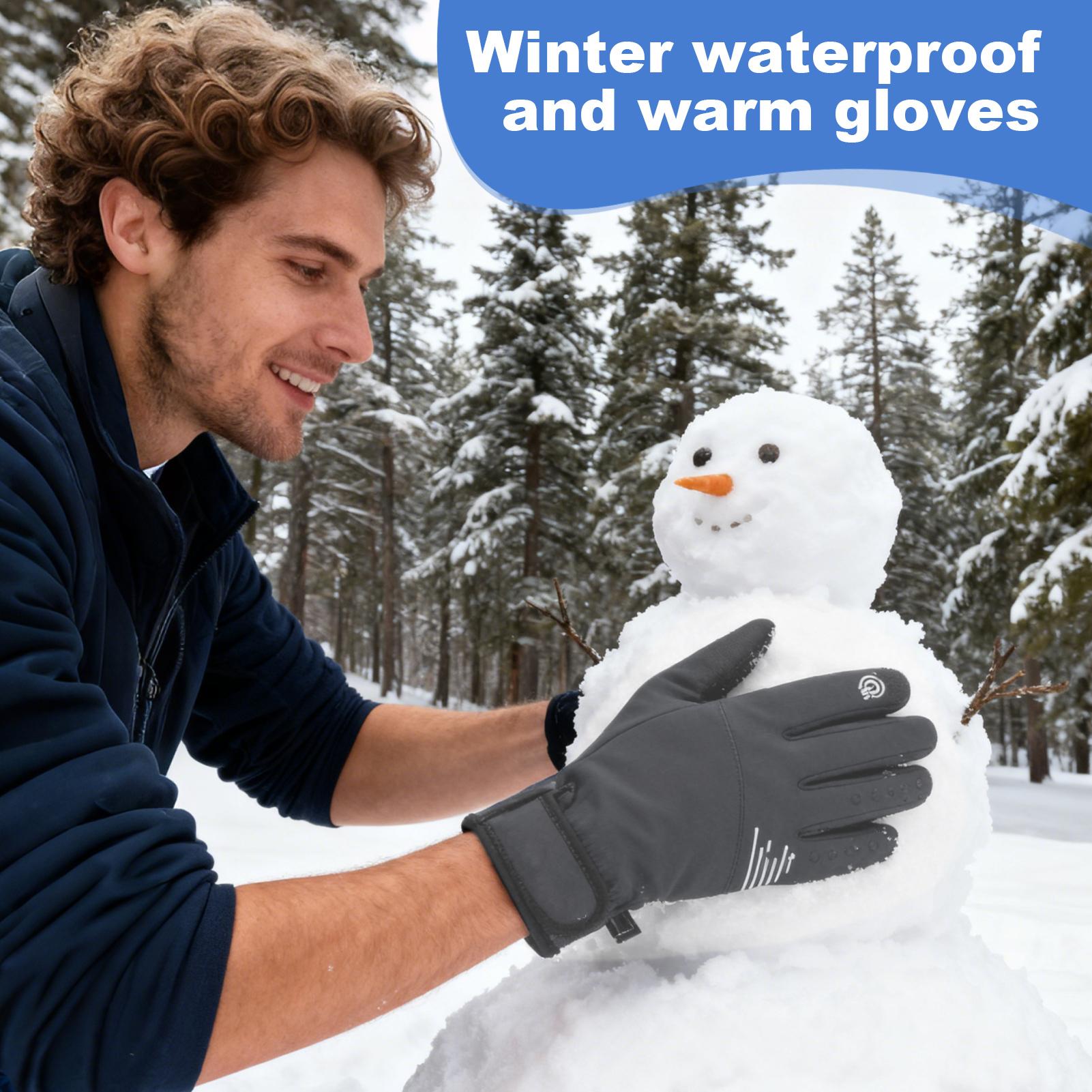 Cycling Gear Weather - Warm Gloves Windproof Touchscreen Cold Weather