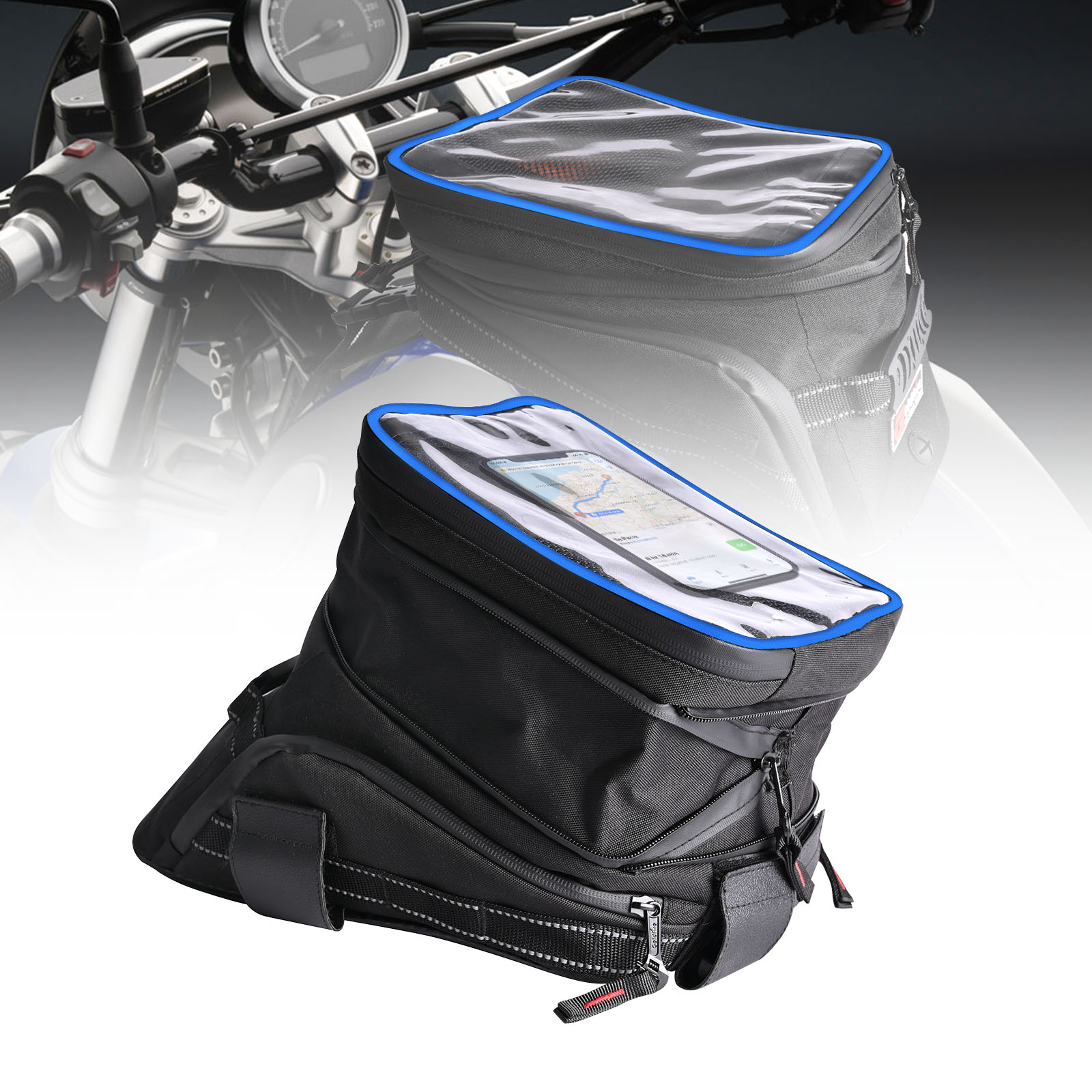 Cycling Gear Organizer Bag - Large Capacity Expandable Motorcycle Tank Bags