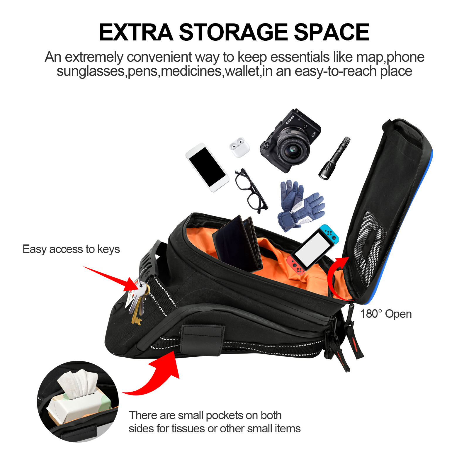 Large Capacity Expandable Moto - Cycling Gear Organizer Bag 评论和价格
